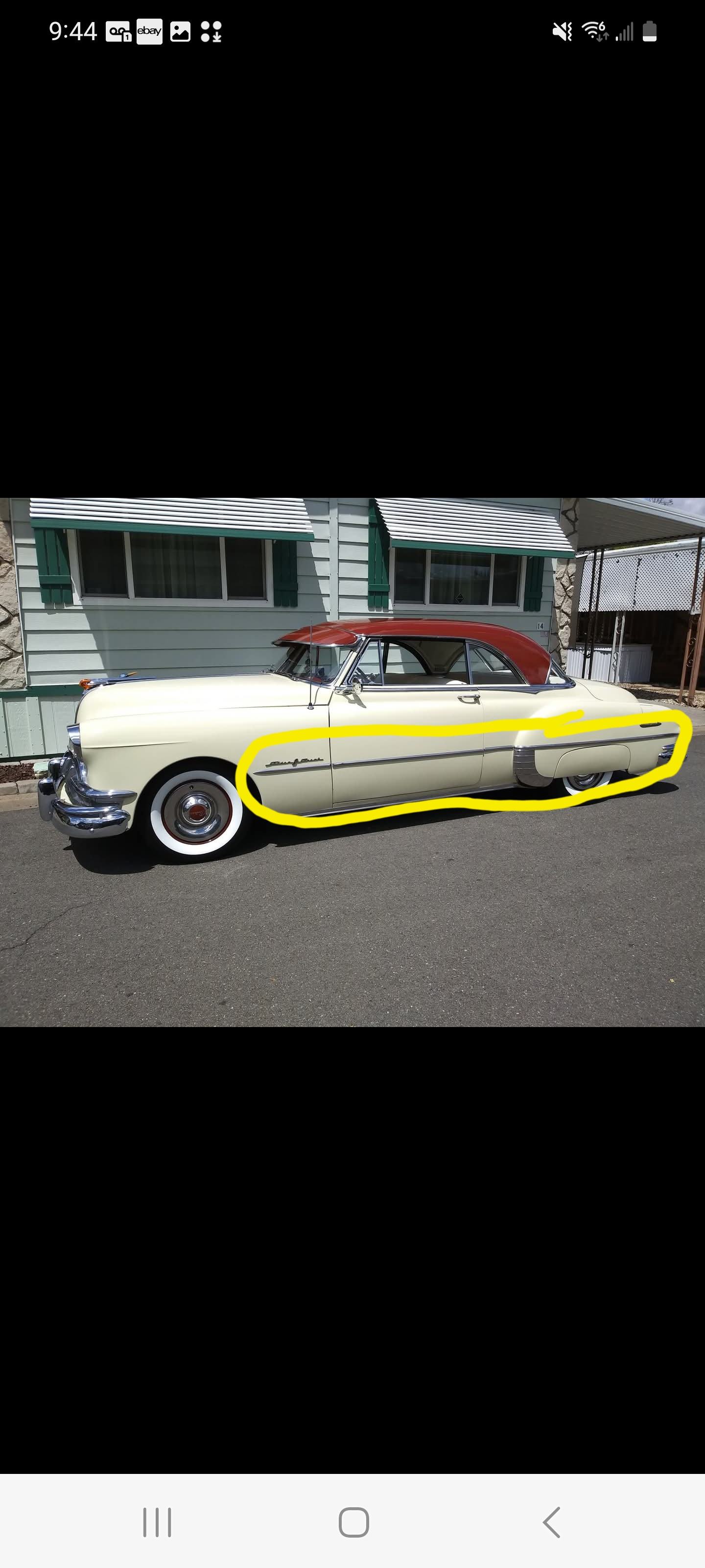 1950 pontiac fender and door moldings 8 pcs