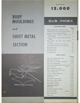 12.000 Body Mouldings and Sheet Metal cover