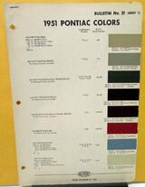 1949-1951 Pontiac Du Pont Color Sheet