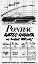 1954 Pontiac Rates Higher in Public Favour - Canadian Ad
